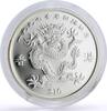 Liberia 10 dollars Liberia 10 dollars Return of Hong Kong to China Dragon proof silver coin 1997 -