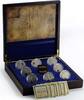Niue 1 dollar Niue set of 8 coins Amber Routes Middle Ages Cities silver coins 2008 - 2011 -