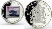 Malawi 10 kwacha Malawi 10 kwacha Famous Places Monte San Giorgio Stamp colored silver coin 2004 -