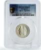 Bulgaria 2 leva Bulgaria 2 leva 1100th Anniversary Slavonic Alphabet PR67 PCGS silver coin 1963 -