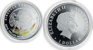 Australia 1 dollar Australia 1 dollar Lizard Discover Australia proof color silver coin 2010 -