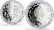 New Zealand 1 dollar New Zealand 1 dollar Queen Elizabeth Royal Visit Oak Tree proof silver coin 1981 -