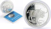 Cook Islands 5 dollars Cook Islands 5 dollars Conservation Wildlife Buffalo Bull Fauna silver coin 2009 -