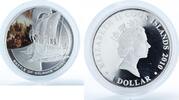Cook Islands 1 dollar Cook Islands 1 dollar Famous Naval Battles Salamis Ship Clipper silver coin 2010 -