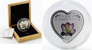 Mongolia 250 tugriks Mongolia 250 tugriks Happy Birthday Girl Heart Shaped silver coloured coin 2008 -