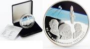 Mongolia 500 togrog Mongolia 500 togrog Soviet Space Exploration Sputnik-2 colored silver coin 2007 -