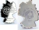 Nauru 10 dollars Nauru 10 dollars Discontinuation of the German Mark proof silver coin 2001 -