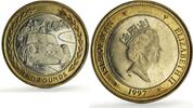 Isle of Man 2 pounds Isle of Man 2 pounds Three Racing Cars Automobiles Races bimetal coin 1997 -