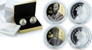 Niue 2 dollars Niue 2 $ Set of 2 coins Holy Apostles Peter and Paul silver gilded coin 2010 -