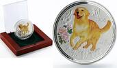 Niue 5 dollars Niue 5 dollars Lunar Year of Dog Labrador 5 oz colored proof silver coin 2006 -