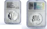 Bulgaria 10 leva Bulgaria 10 leva Weightlifting Sydney Olympic Games PF68 NGC silver coin 2000 -