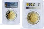 Malawi 10 kwacha Malawi 10 kwacha Taiwan Peace Referendum Pattern SP68 PCGS bimetal coin 2004 -