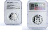 Mexico 1/2 oz Mexico Pillar Dollar 8 Reales 1732 Restrike 1/2 oz PF 68 NGC silver medal 1988 -