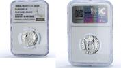 Mexico 1/4 oz Mexico Pillar Dollar 8 Reales 1732 Restrike 1/4 oz PF 69 NGC silver medal 1988 -