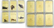 Somalia 25 shillings Somalia 25 shillings Wild Animals Hunter Fauna set of 12 gilded color coins 2013 -