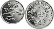 Turkey 750000 lires Turkey 750000 lires FIFA World Cup in France 1998 football silver coin 1996 -
