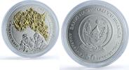 Rwanda 50 francs Rwanda 50 francs Gorilla Gilt KM-46 African Ounce Fauna Monkey silver coin 2008 -