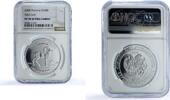 Armenia 100 dram Armenia 100 dram Mouflon KM-177 Red Book Fauna Goat PF 70 NGC silver coin 2008 -