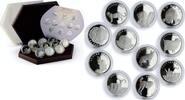 Turkey 20 yeni lira Turkey set 11 coins Wildlife Series Animals proof silver 2005 -