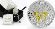Niue 1 dollar Niue 1 dollar All the Best Keyring Ladybug Horseshoe gilded silver coin 2017 -