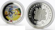 Andorra 10 diners Andorra 10 diners Extreme Sports Mountain Biking colored proof silver coin 2007 -