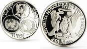 St.Thomas and Prince Islands 250 dobras Sao Tome and Principe 250 dobras World Unite The World and Us silver coin 1977 -