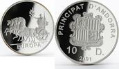 Andorra 10 diners Andorra 10 diners Europa in Chariot proof silver coin 2001 -