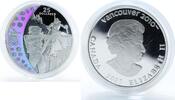 Canada 25 dollars Canada 25 dollars Biathlon 2010 Winter Olympics Vancouver silver proof coin 2007 -