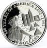 Cook Islands 50 dollars Cook Islands 50 dollars Explorer Giovanni da Verrazano Ship silver coin 1992 -