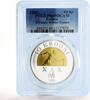 Estonia 10 krooni Estonia 10 krooni Winter Olympics Skiier PR69 PCGS gilded silver coin 2006 -