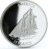 Congo 10 francs Congo 10 francs History of Seafaring Ship America Clipper proof silver coin 2001 -