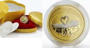 Cook Islands 10 dollars Cook Island 10 dollars Love is Precious Two Swans Birds proof gold coin 2008 -