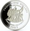 Bahamas 25 dollars Bahamas 25 dollars Christopher Columbus San Salvador proof silver coin 1985 -