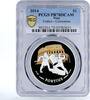 Niue 1 dollar Niue 1 dollar Fortius Colosseum PR70 PCGS color silver coin 2014 -