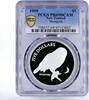 New Zealand 5 dollar New Zealand 5 dollar Native Birds Series Morepork PF69 PCGS silver coin 1999 -