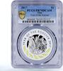 Niue 1 dollar Niue 1 dollar Lunar Calendar Series Year of Rooster PR70 PCGS silver coin 2017 -