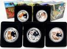 Australia 0.5 Australia 2010 - 2011 5 x 0.5$ Bush Babies I 5 x 1/2 oz Silver Coin SET -