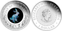 Australia 1$ 2023 Australian OPAL LUNAR YEAR OF THE RABBIT 1 oz Silver C... 286.08 £ free shipping