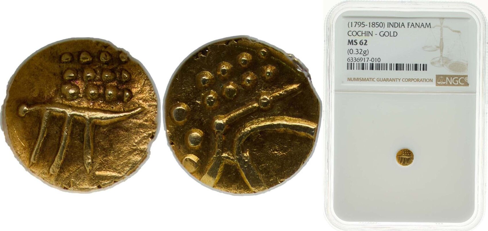 古銭】インド(Cochin) 1 Fanam(ファナム)