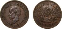 Haiti 20 Centimes Haiti First Republic 1863 HEATON 20 Centimes Bronze Heaton and Sons / The Mint Birmingham Limited (1000000) 7.53g XF KM 41 -