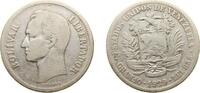Venezuela 2 Bolívares Venezuela United States 1929 2 Bolívares Silver (.835) (Copper .165) Philadelphia Mint (1500000) 10g VF Y 23 NCV mv2bs-aa -