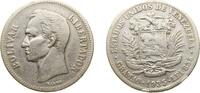 Venezuela 2 Bolívares Venezuela United States 1935 2 Bolívares Silver (.835) (Copper .165) Philadelphia Mint (3000000) 10g VF Y 23 NCV mv2bs-aa -