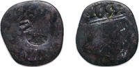 Spain 4 Maravedis Spain Kingdom 1655 4 maravedis - Felipe IV (countermark) Copper 3.04g VF -