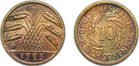 Germany 10 Reichspfennig Germany Weimar Republic 1925 A 10 Reichspfennig Aluminium bronze Berlin Mint (102319296) 4g AU KM 40 AKS 45 J 317 Schön DM 40 -