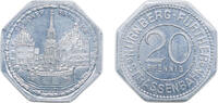 Germany 20 Pfennigs Nuremberg and Fürth, Cities of ND 20 Pfennig - Schöner Brunnen (Nürnberg-Fürth) Aluminium L. Chr. Lauer Mint 1.3g UNC Men05 1925 -