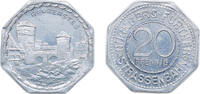 Germany 20 Pfennigs Nuremberg and Fürth, Cities of ND 20 Pfennig - Henkersteg (Nürnberg-Fürth) Aluminium L. Chr. Lauer Mint 1.3g UNC Men05 19256.17 -