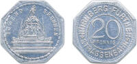 Germany 20 Pfennigs Nuremberg and Fürth, Cities of ND 20 Pfennig - Tugend Brunnen (Nürnberg-Fürth) Aluminium L. Chr. Lauer Mint (10000) 1.2g AU Men0 -