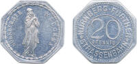 Germany 20 Pfennigs Nuremberg and Fürth, Cities of ND 20 Pfennig - Nürnberger Madonna (Nürnberg-Fürth) Aluminium L. Chr. Lauer Mint 1.2g AU Men05 19 -