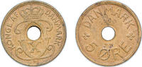 Denmark 5 Øre Denmark 1940 ♥N;GJ 5 Øre - Christian X Bronze (95% Copper, 4% Tin, 1% Zinc) (2735000) 7.72g UNC KM 828 Schön 37.1 -