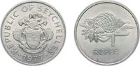 Seychelles 1 Rupee Seychelles Republic 1977 1 Rupee Copper-nickel 11.84g UNC KM 35 -